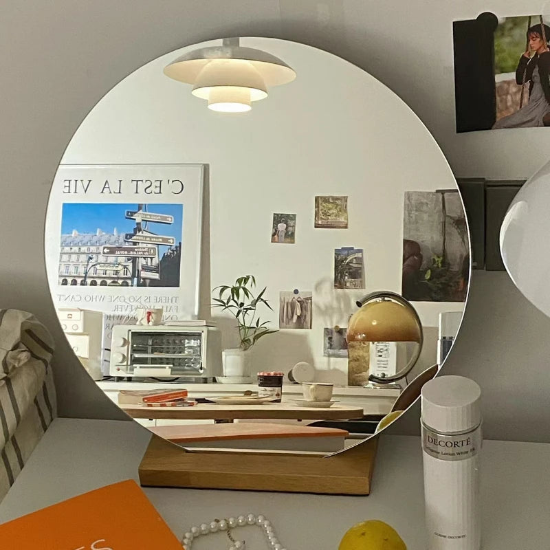 miroirs décoratifs ronds pour bureau de maquillage style nordique - vue 4 sur 7