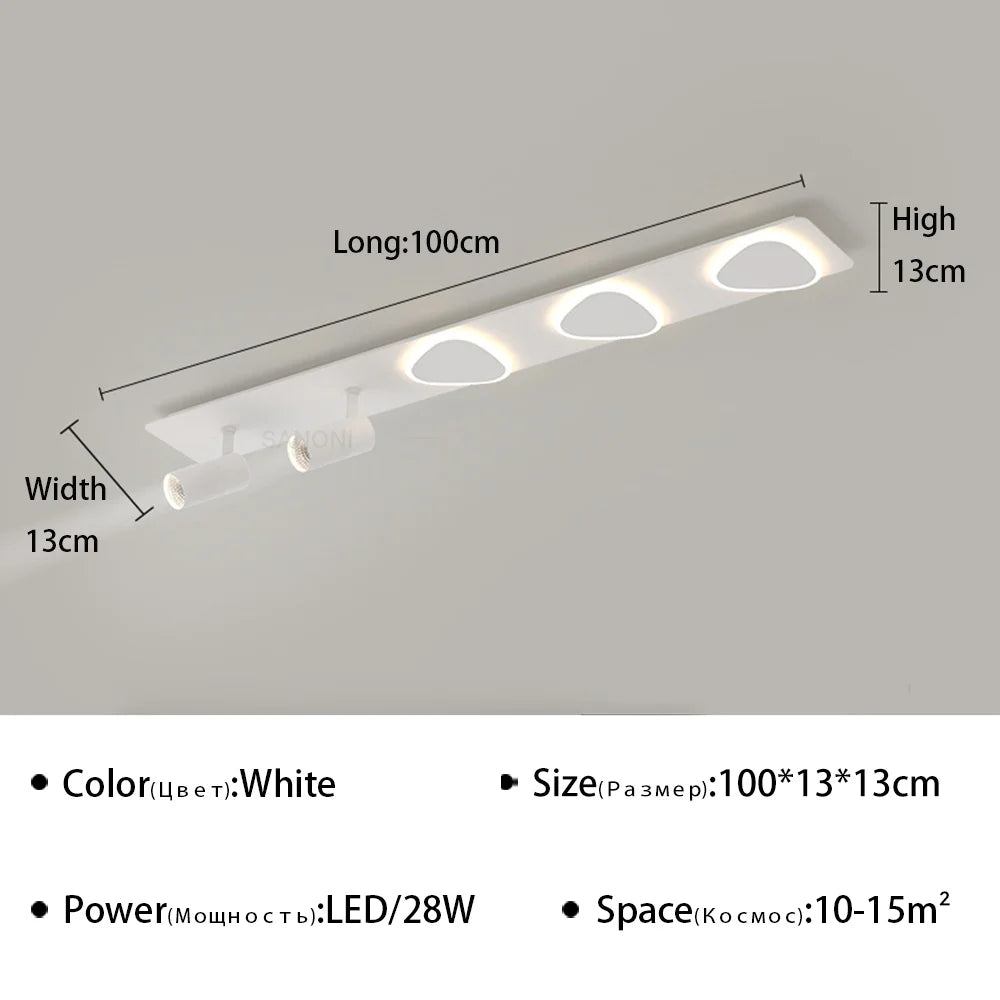 plafonnier led moderne avec projecteur luminaire décoratif d'intérieur - vue 11 sur 18