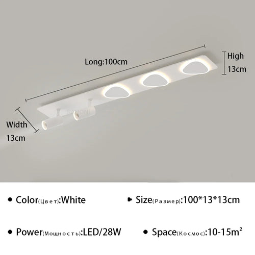 plafonnier led moderne avec projecteur luminaire décoratif d'intérieur - vue 11 sur 18