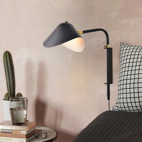Applique murale nordique à bras longue pour chambre à coucher - vue 4 sur 7