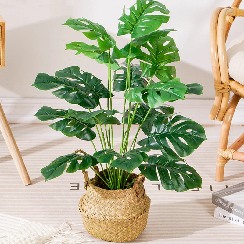 plantes artificielles monstera palmier feuilles de tortue pour décoration - vue 4 sur 8