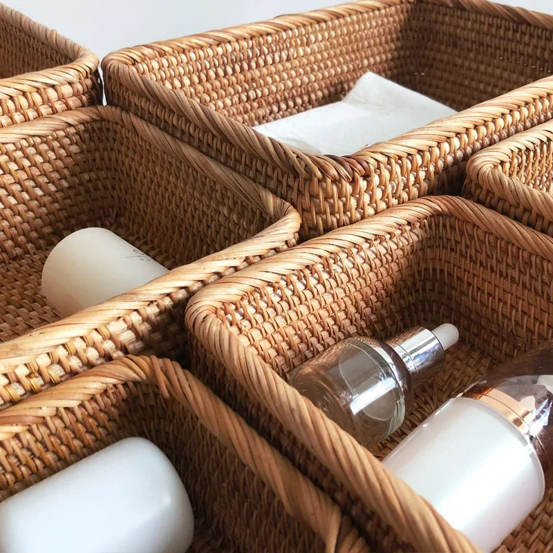 panier en rotin tressé pour fruits thé pain et rangement - vue 3 sur 12