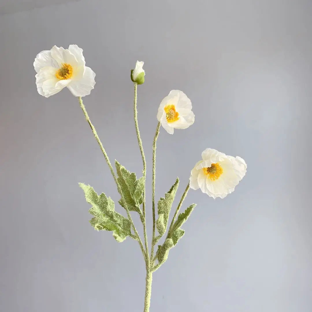 fausses fleurs de pavot en soie pour décorations de mariage et fêtes - vue 11 sur 29