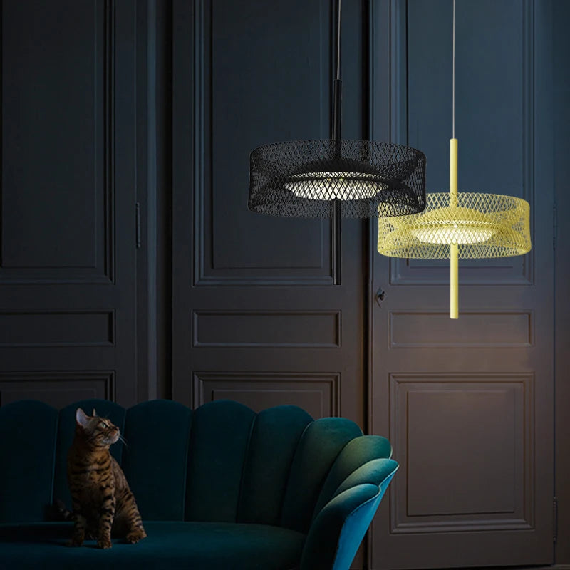 suspension en fer design éclairage intérieur à intensité variable - vue 4 sur 11