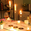 lot de 3 bougeoirs en métal pour décoration de mariage et fête