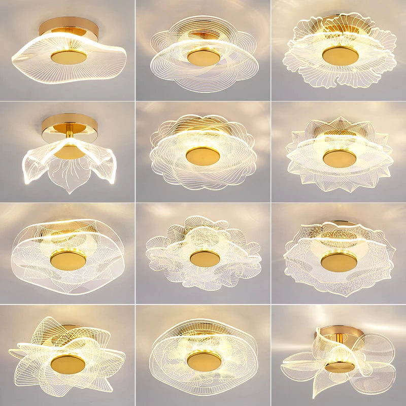 plafonnier led moderne en acrylique design pour intérieur décoratif - vue 3 sur 18