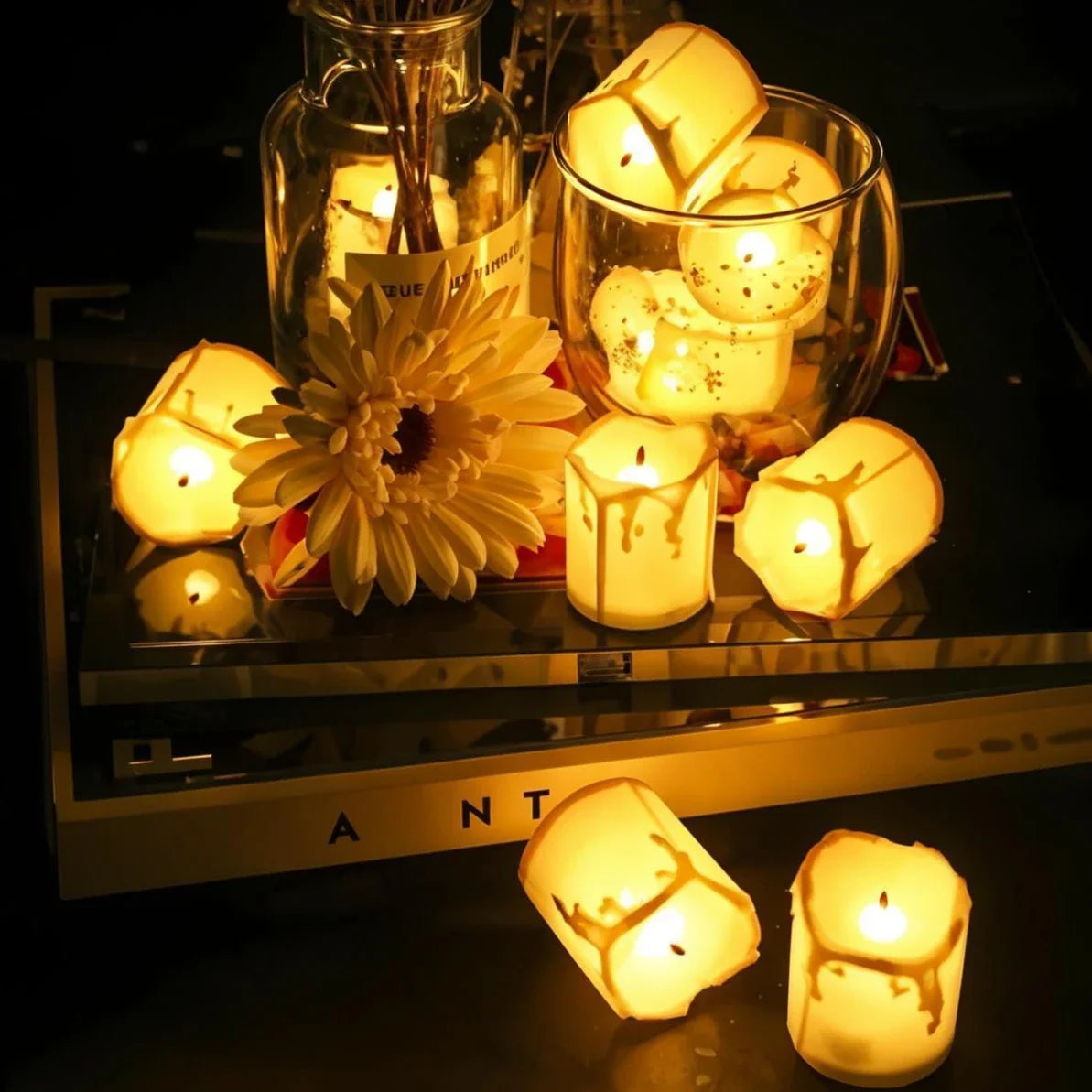 bougie LED sans flamme pour Halloween Thanksgiving et Noël - vue 3 sur 7