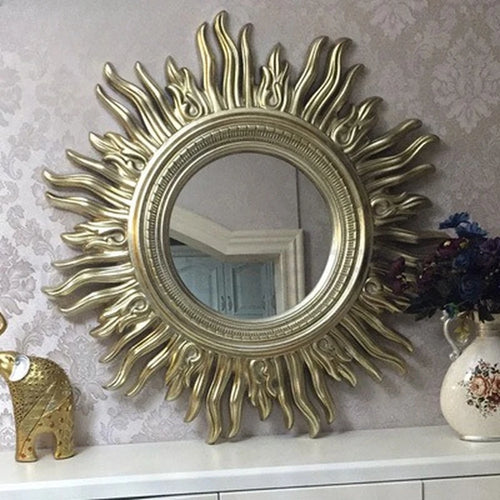 miroir décoratif mural sun apolo art designs or argent - vue 4 sur 14