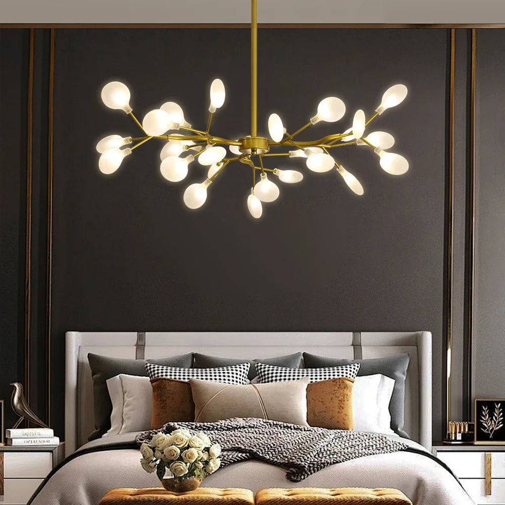 plafonnier en verre branches de luciole design moderne et élégant - vue 5 sur 11