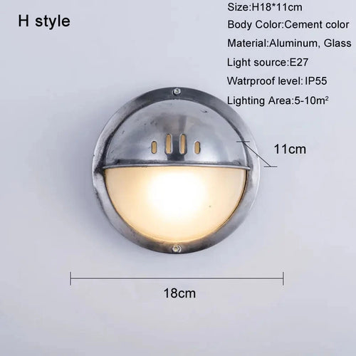 applique murale led rétro imperméable en aluminium idéale pour extérieur et intérieur - vue 10 sur 15