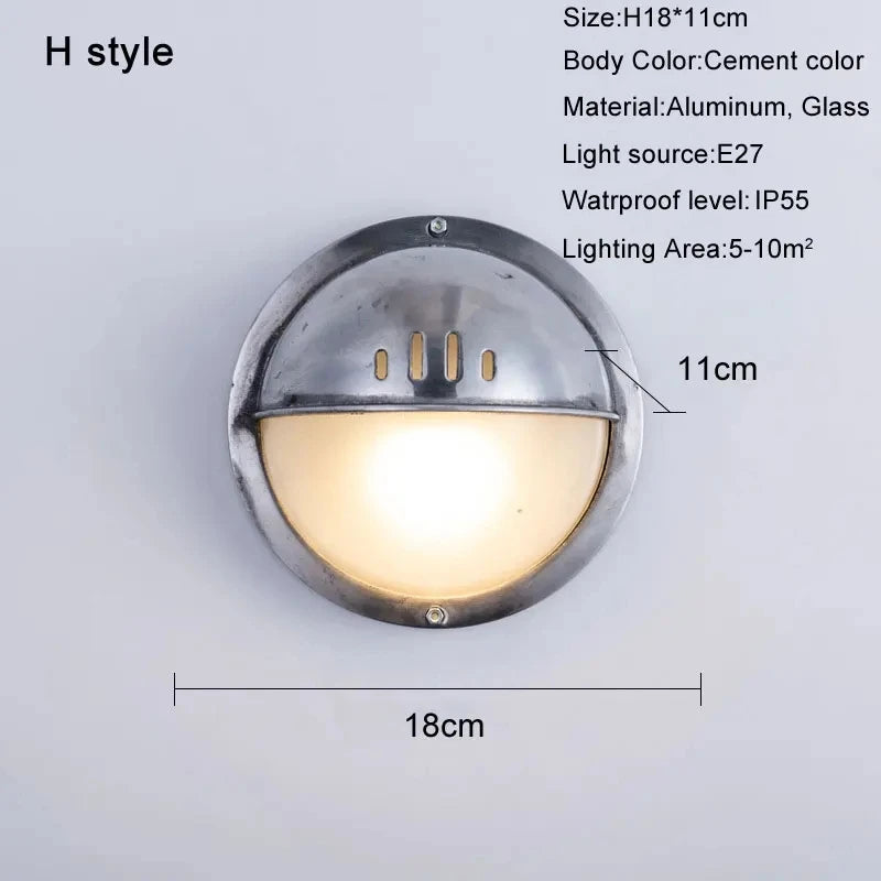 applique murale led rétro imperméable en aluminium idéale pour extérieur et intérieur - vue 9 sur 15