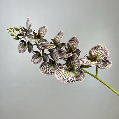 fleurs artificielles orchidée papillon en coton et silicone décoratives - vue 9 sur 12