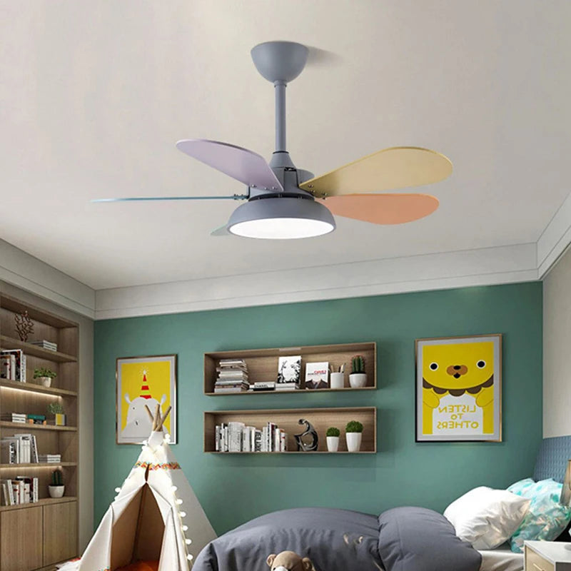 suspension ventilateur led moderne avec télécommande - vue 3 sur 8