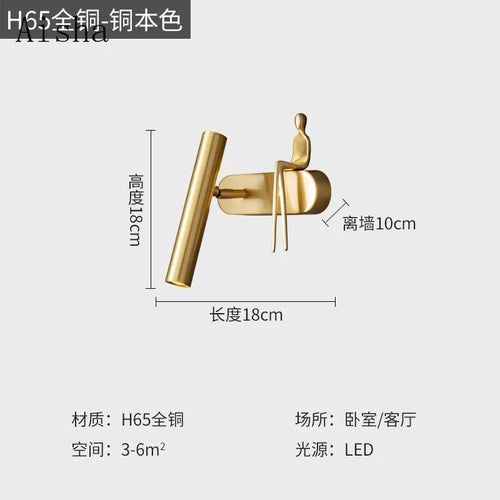applique murale led minimaliste pour intérieur créatif moderne - vue 7 sur 9