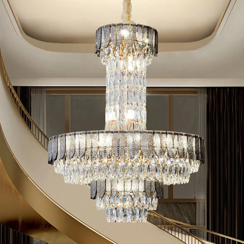 lustre en cristal de luxe pour hôtel et villa - vue 2 sur 24