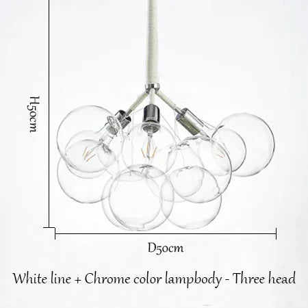 lustre moderne en verre lumineux pour décoration intérieure - vue 12 sur 18