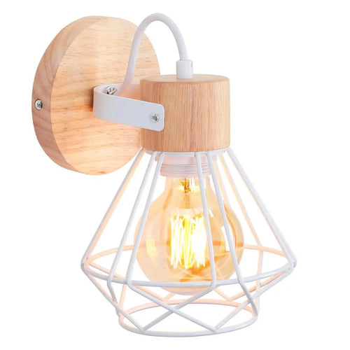 applique murale loft américain vintage en fer bois - vue 13 sur 14