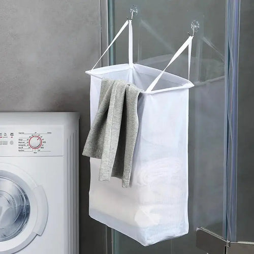 sac en filet suspendu pour rangement de vêtements sales - vue 3 sur 6