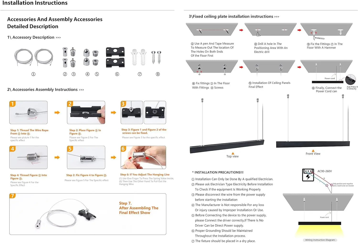 suspension led moderne pour bureau et salle à manger - vue 5 sur 8