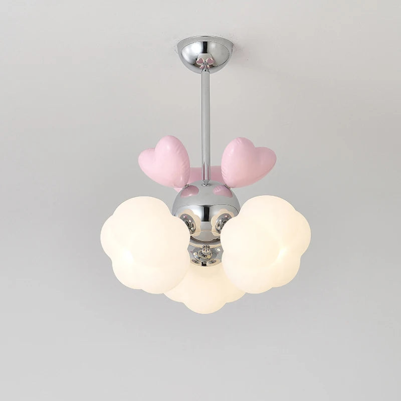 lustre moderne pour chambre d'enfant style princesse chaleureux - vue 3 sur 4