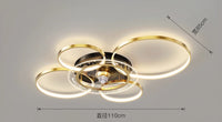 Plafonnier design avec des cercles à LED