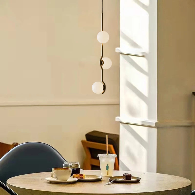 suspension moderne en verre luminaire décoratif d'intérieur - vue 4 sur 10