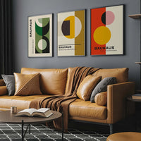 peinture sur toile motifs géométriques style nordique pour décoration moderne