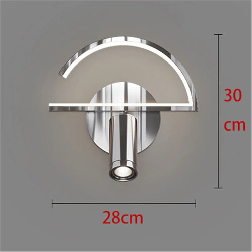 applique murale à led moderne en chrome pour intérieur design - vue 10 sur 16