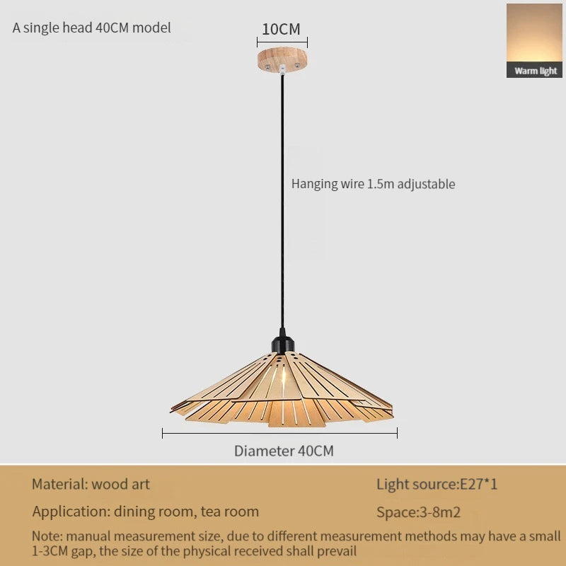 plafonnier en bois rétractable pour décoration intérieure lumineuse - vue 12 sur 18