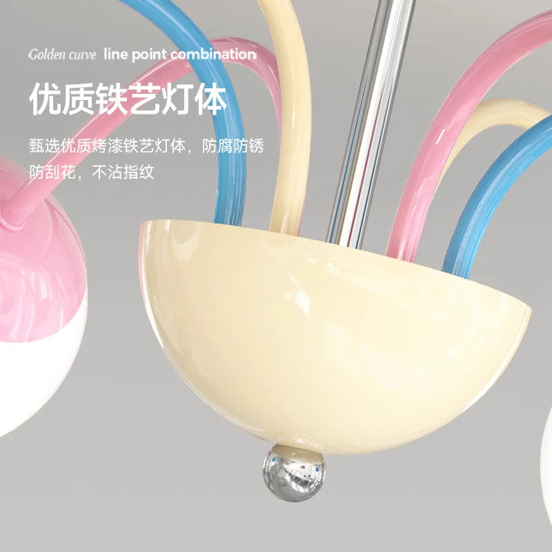 lustre bulle coloré moderne pour intérieur suspendu - vue 6 sur 8
