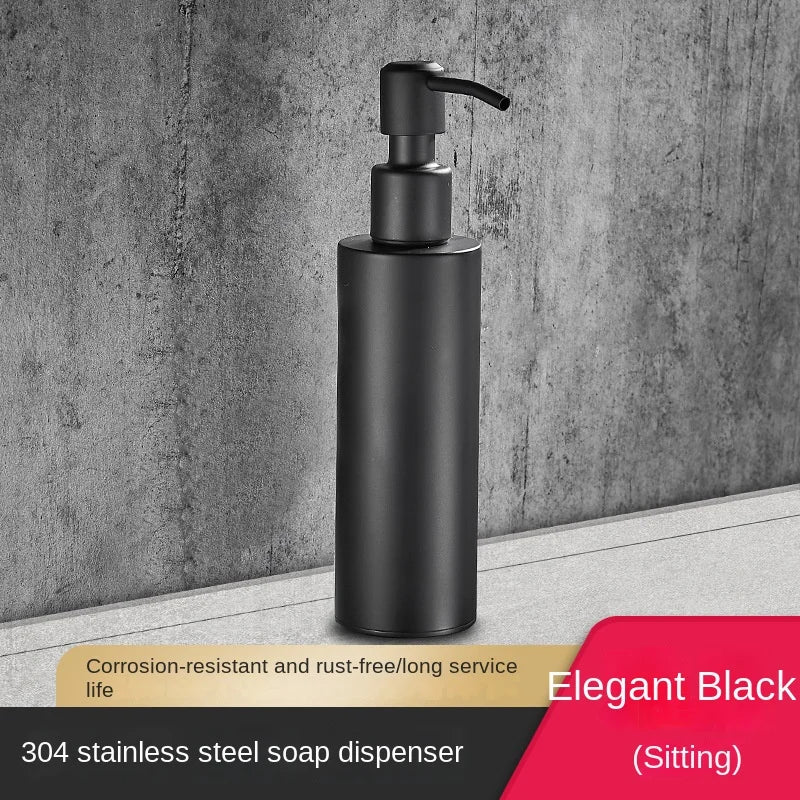 distributeur de savon mural en acier inoxydable 200 ml accessoires salle de bain - vue 17 sur 21