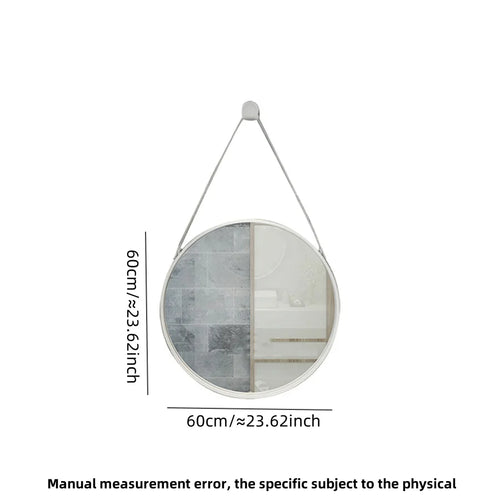 miroir rond doré mural pour salle de bain et coiffure - vue 18 sur 18