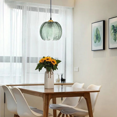 suspension Nordique moderne LED rayé verre pour salle à manger cuisine île chevet décor à la maison - vue 2 sur 10