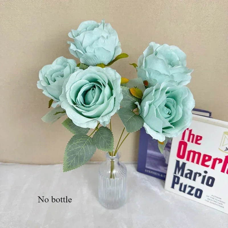 bouquet de roses artificielles en soie pour mariée décoration élégante - vue 16 sur 16