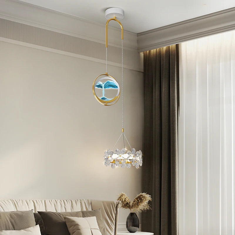 lustre créatif double tête style nordique sables mouvants - vue 5 sur 10