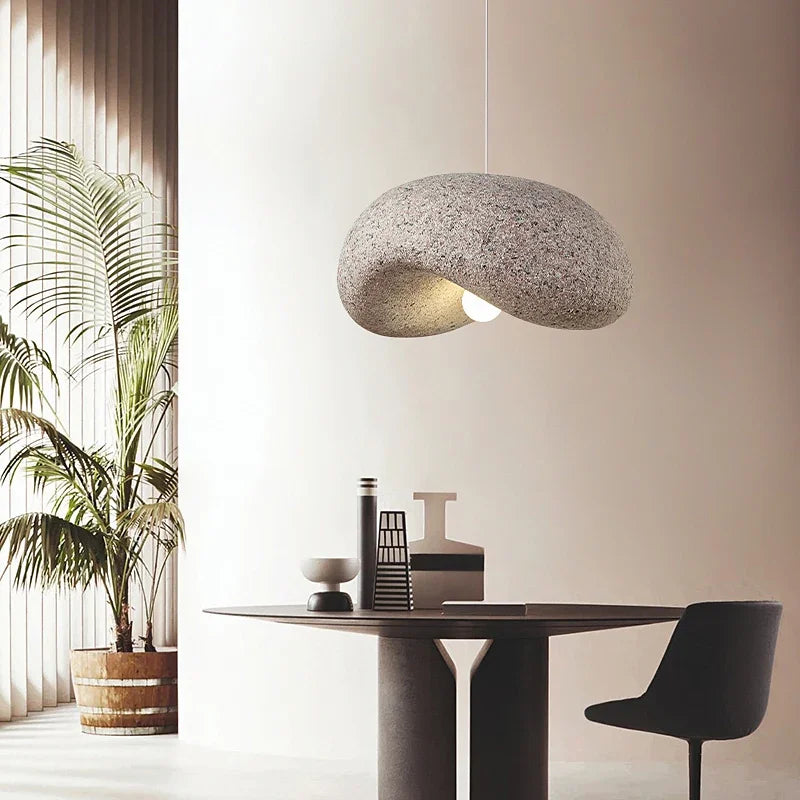 lustre wabi sabi style japonais pour cuisine et salon - vue 5 sur 9