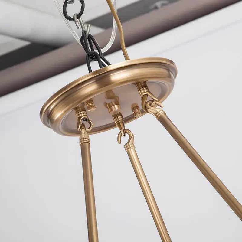 Lustre moderne en cuivre et Bronze véritable - vue 3 sur 5