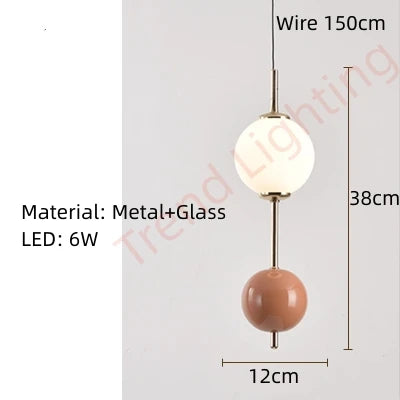suspension led en verre avec fil réglable 4000k - vue 11 sur 12
