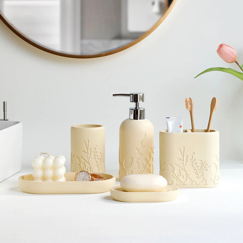 distributeur de savon ensemble 5 pièces pour salle de bain - vue 4 sur 7