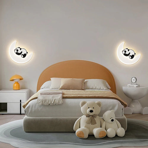 applique murale créative panda astronaute pour chambre d'enfants - vue 3 sur 8