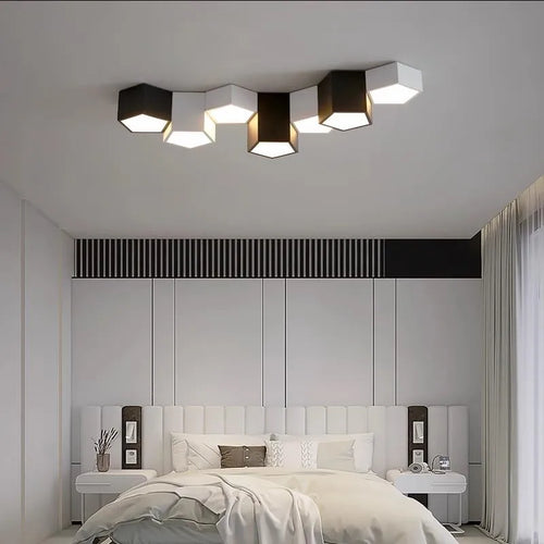 plafonnier moderne avec lumière led pour bureau et étude - vue 3 sur 12
