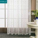 Voilage brodé floral festonné style américain salon chambre