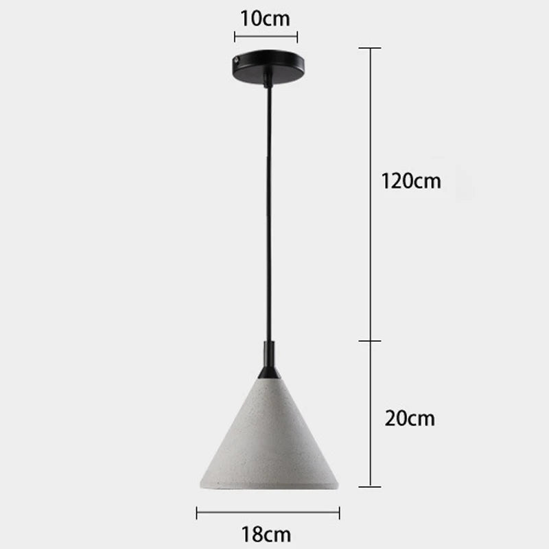 suspension vintage en ciment forme de corne pour déco industrielle