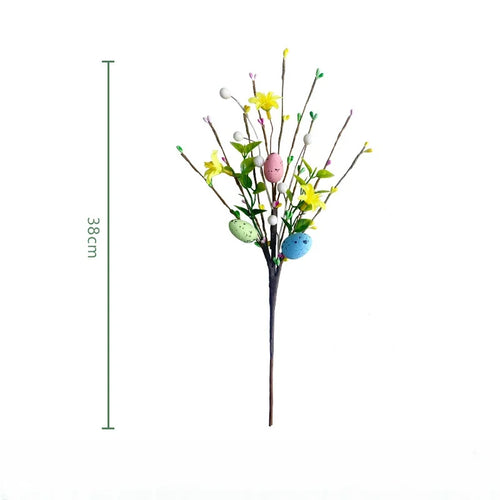 décoration de pâques 2024 œufs et plantes artificielles pour la maison - vue 11 sur 12
