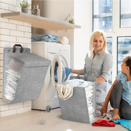 panier à linge pliable multifonctionnel pour rangement et tri - vue 5 sur 9