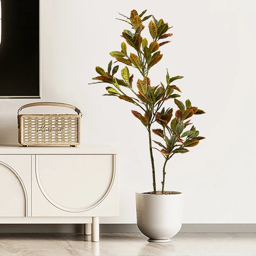 plantes artificielles grandes tailles tropicales ficus codiaeum décor intérieur - vue 2 sur 7