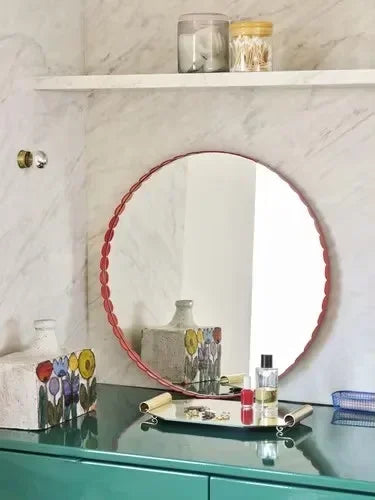 miroirs décoratifs rétro nordiques ronds personnalisés pour décoration intérieure - vue 8 sur 8