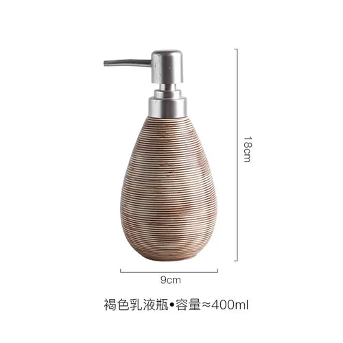 bouteille céramique désinfectant mains lotion savon décoration salle de bain - vue 11 sur 11