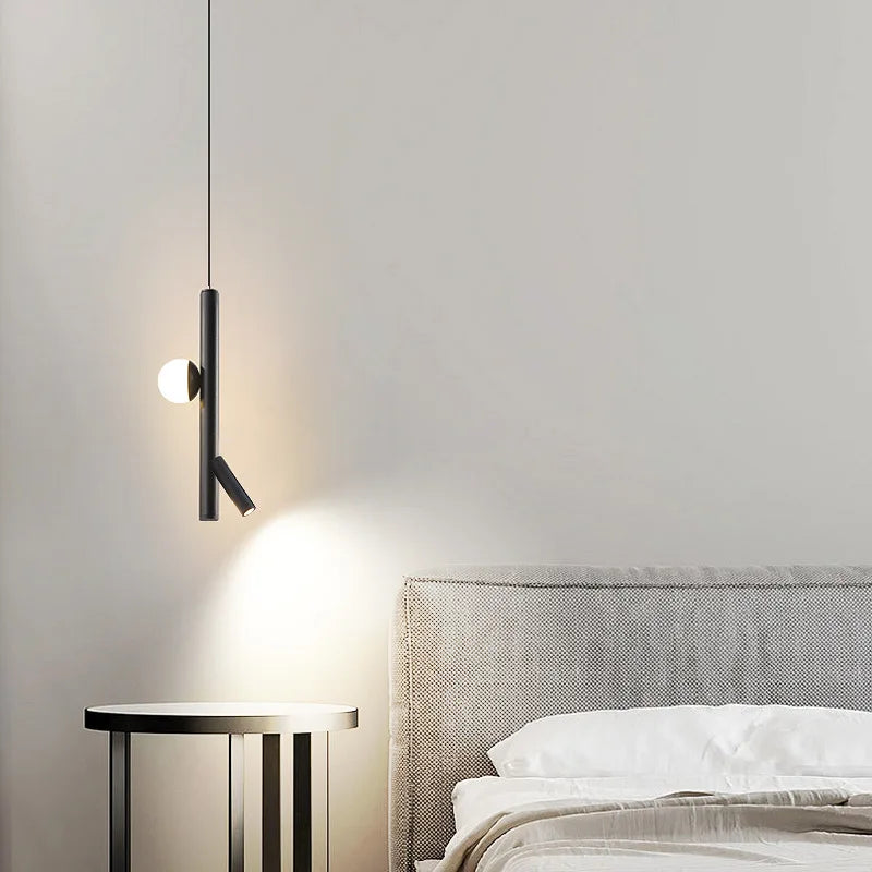 Suspension long ligne moderne minimalisme led luxe - vue 4 sur 8