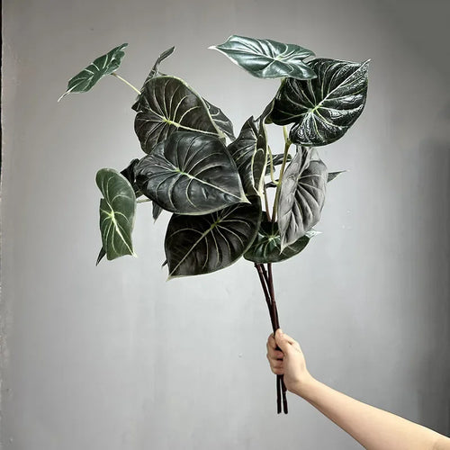 lot de 2 plantes vertes artificielles décoratives en plastique - vue 3 sur 8